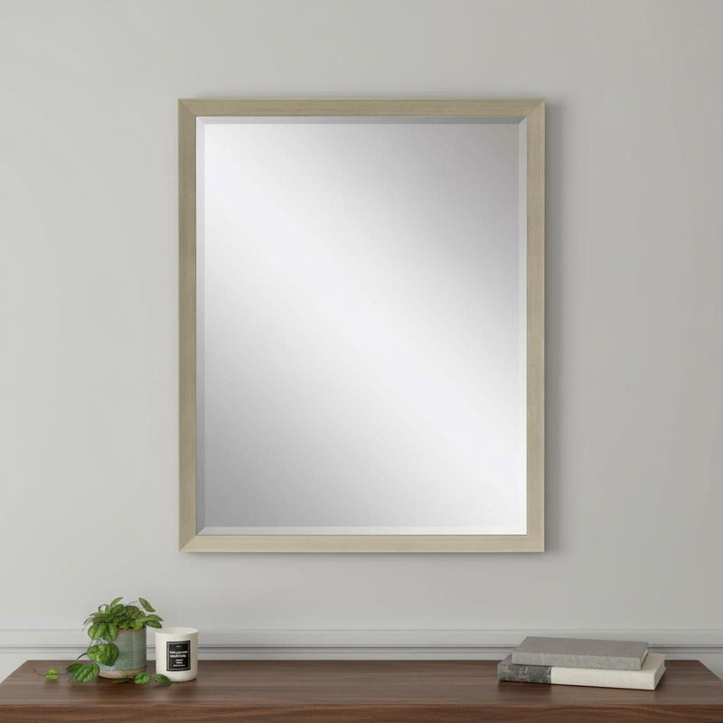 31'' Wood Accent Mirror - Silver