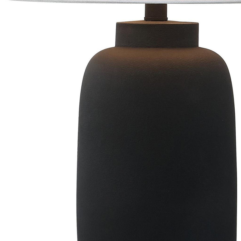 Urn Table Lamps With Cone Shades (Set of 2) - Black