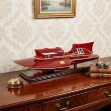 Load image into Gallery viewer, Hand Painted Decorative Boat - Red
