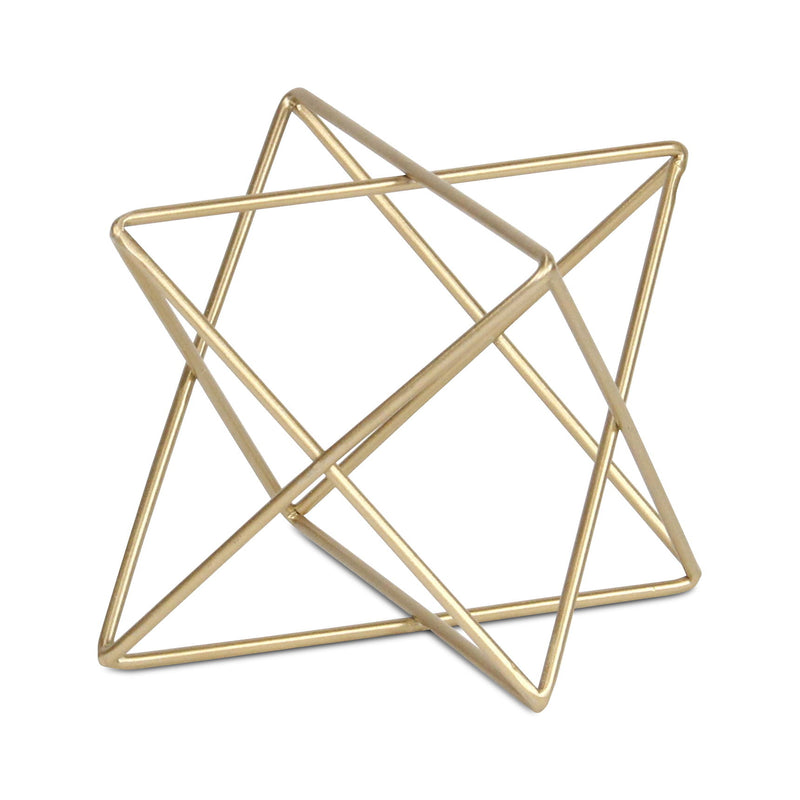 Open Geometric Tabletop Sculpture (635381) - Gold