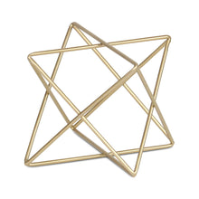 Load image into Gallery viewer, Open Geometric Tabletop Sculpture (635381) - Gold
