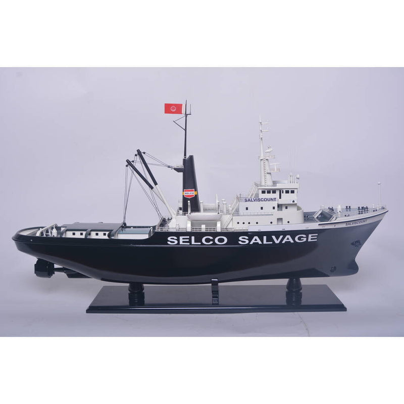 Hand Painted Model Boat (627521) - Black / White