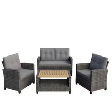 Load image into Gallery viewer, Modern All-Weather Patio Set With Cushions And Table
