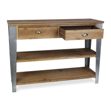 Load image into Gallery viewer, Console Table With Two Shelves Two Drawers - Brown
