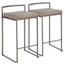 Load image into Gallery viewer, Fuji - Contemporary Stackable Counter Stool (Set of 2) - Antique / Stone
