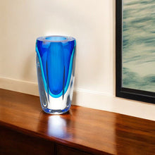 Load image into Gallery viewer, Cylinder Table Vase (375783) - Blue / Clear

