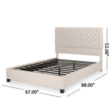 Load image into Gallery viewer, Cumulus - Fully Upholstered Fabric Queen Bed Set - Ivory
