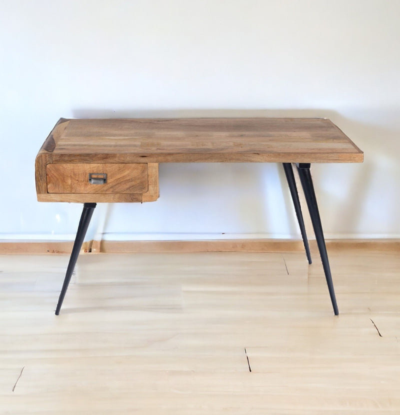 Mango Wood Writing Desk - Brown And Black