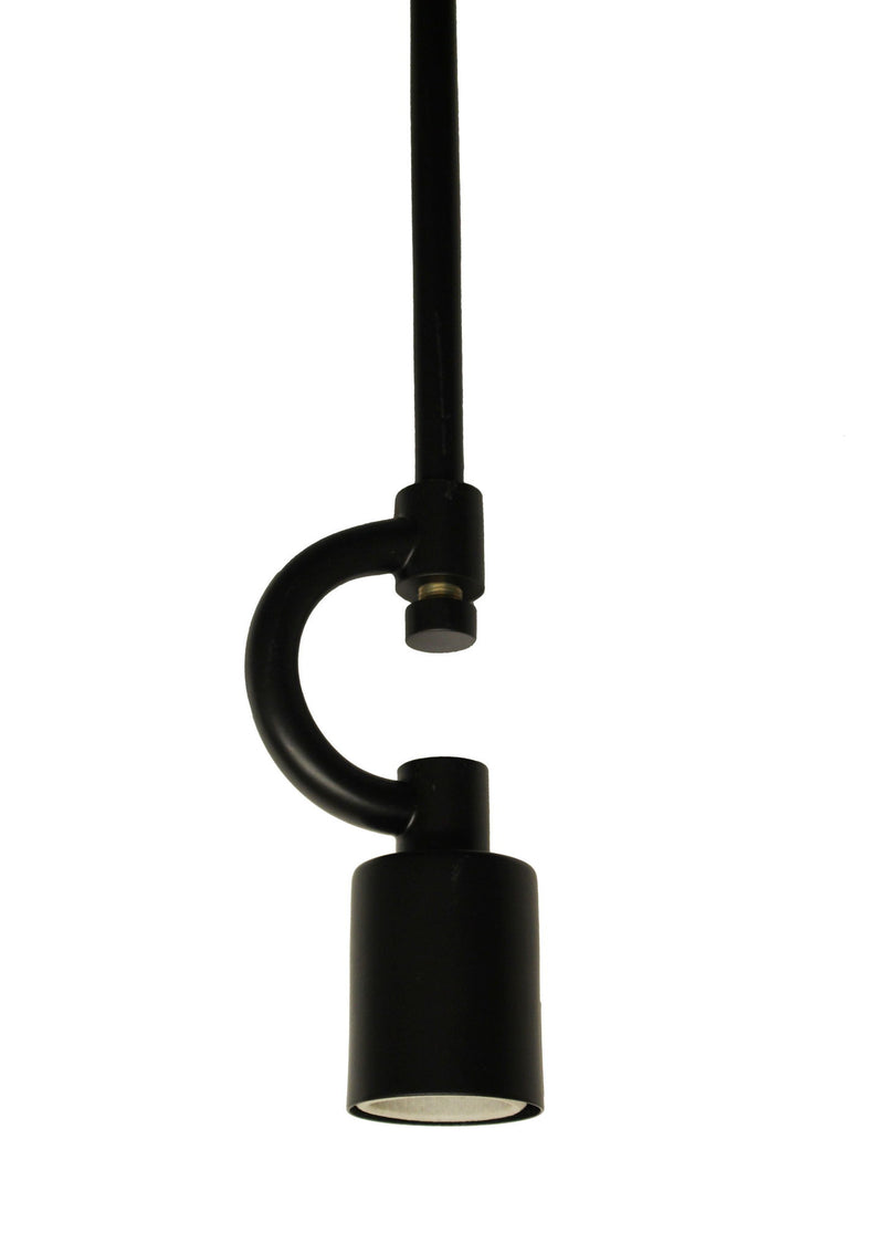 Metal Bulb Chandelier - Black
