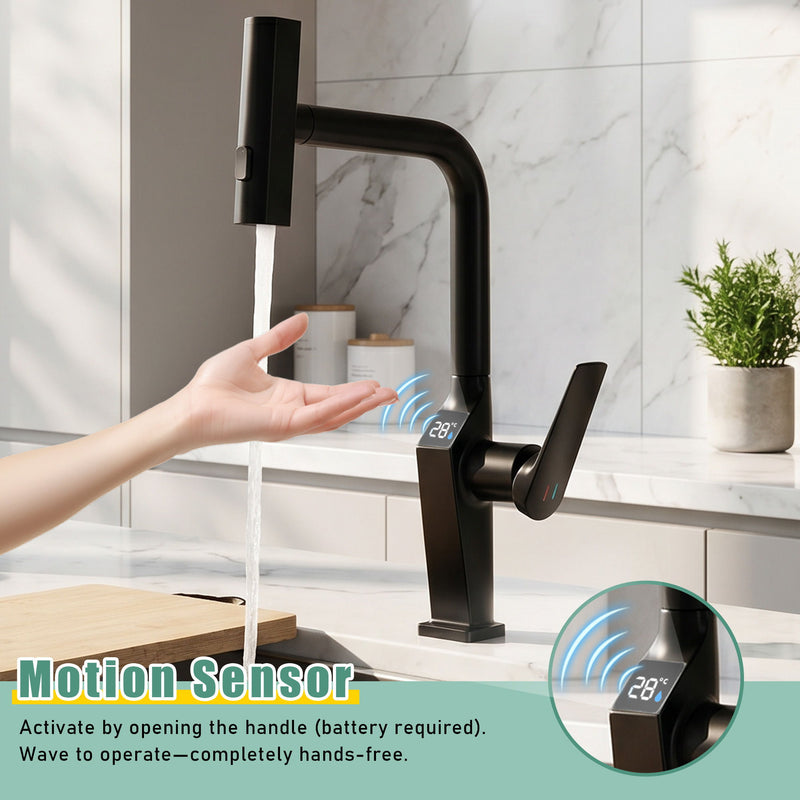 Touchless Kitchen Faucet With LED Display