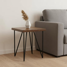 Load image into Gallery viewer, Solid Wood End Table - Black And Wood Brown
