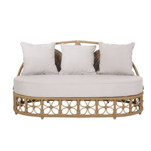 Load image into Gallery viewer, Outdoor Wicker Daybed With Pillows - Light Brown / Beige
