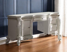 Load image into Gallery viewer, 62" Wood Vanity Table With Three Drawers - Pearl
