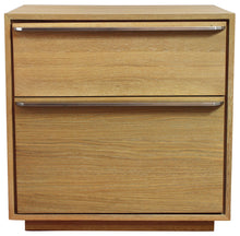 Load image into Gallery viewer, 28" Solid And Manufactured Wood Two Drawer Nightstand - Natural
