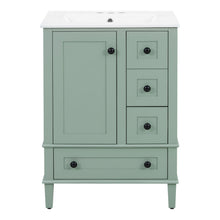 Load image into Gallery viewer, Bathroom Vanity With Integrated Basin, Soft Close Drawers, Door Mounted Double Layer Shelf
