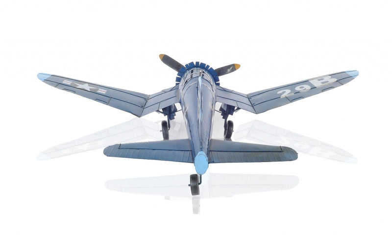Metal Hand Painted Model Airplane - Blue