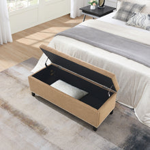 Load image into Gallery viewer, Button-Tufted Storage Ottoman With Safety Close Hinge
