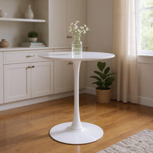 Load image into Gallery viewer, Rounded Manufactured Wood And Metal Bar Table - White
