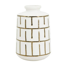 Load image into Gallery viewer, Geometric Round Table Vase - Ivory / Ivory
