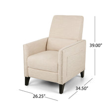 Load image into Gallery viewer, Kiersten - Contemporary Fabric Pushback Recliner

