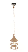 Load image into Gallery viewer, Iron And Rope Ceiling Light - Beige / Black
