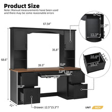 Load image into Gallery viewer, Farmhouse Computer Desk With Hutch
