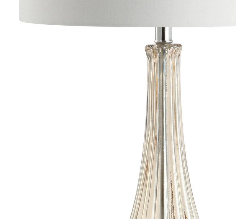 Urn Buffet Lamp With Drum Shade - Champagne