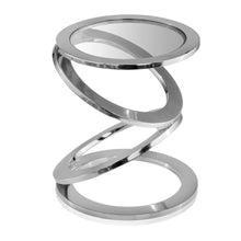 Load image into Gallery viewer, Glass Round End Table - Silver
