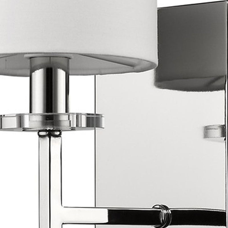 Minimalist Wall Sconce With Fabric Shade - Silver