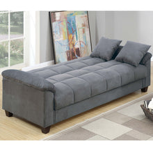 Load image into Gallery viewer, Adjustable Sofa With Hidden Storage And USB Port, Plush Cube Pattern Couch With Pillows - Gray
