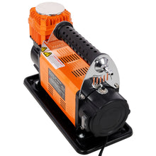 Load image into Gallery viewer, Heavy Duty 12V Air Compressor, Tire Inflator With Pressure Gauge, Compact Size - Black / Orange
