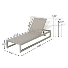 Load image into Gallery viewer, Outdoor Patio Chaise Lounge With 5 Reclining Positions
