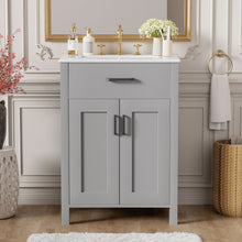 Load image into Gallery viewer, Bathroom Vanity Combo With Sink, Space Saving Design - Gray
