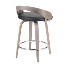 Load image into Gallery viewer, Grotto - Contemporary Fixed Height Counter Stool &amp; Swivel With Round Footrest (Set of 2)
