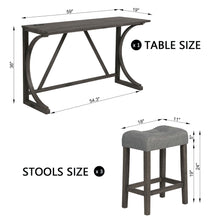 Load image into Gallery viewer, Bar Table Set With 3 Padded Stools
