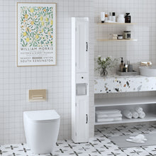 Load image into Gallery viewer, Slim Tall Bathroom Storage Cabinet With Adjustable Shelves, 2 Doors Freestanding Cabinet - White
