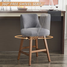 Load image into Gallery viewer, Upholstered Swivel Bar Stool
