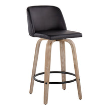 Load image into Gallery viewer, Toriano - Contemporary Fixed-Height Counter Stool &amp; Swivel With Round Footrest (Set of 2)
