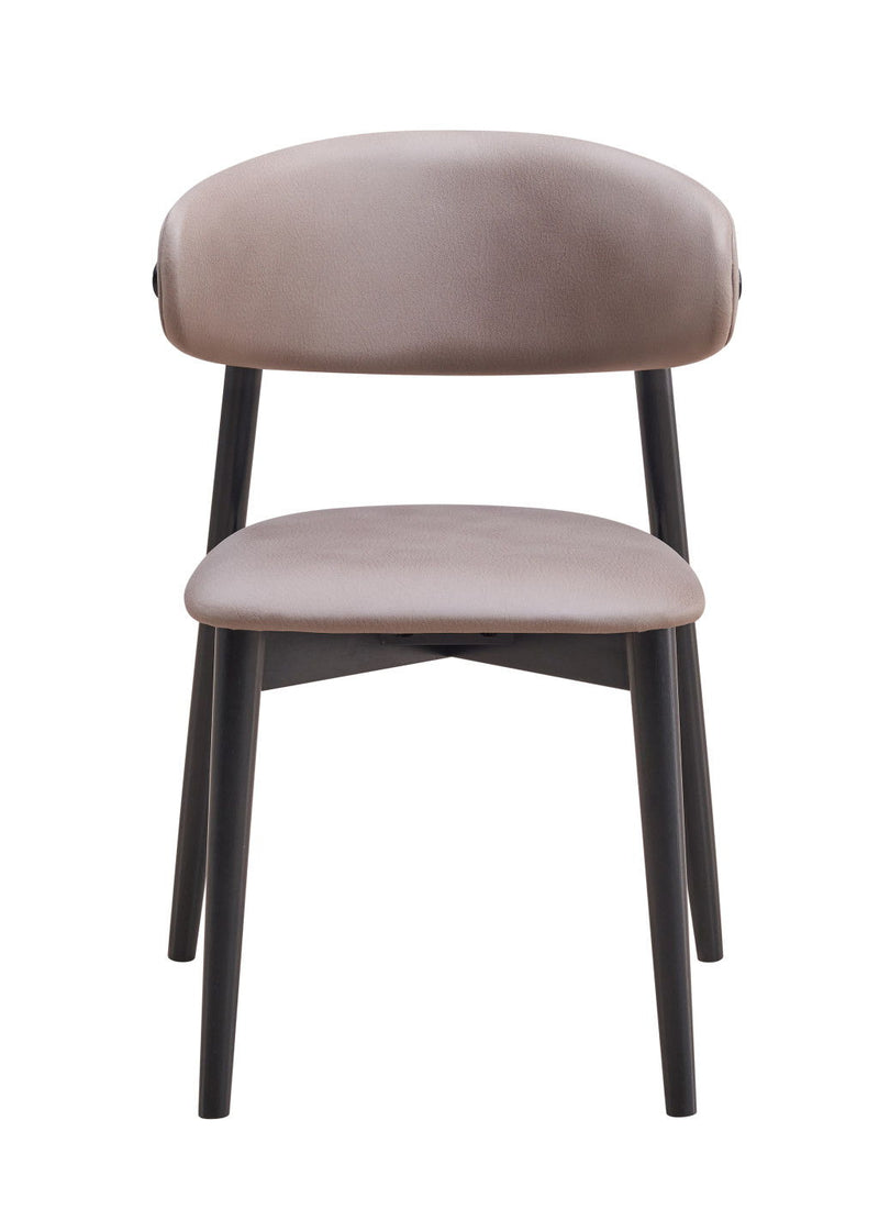 Upholstered Fabric Open Back Dining Side Chairs (Set of 2) - Gray