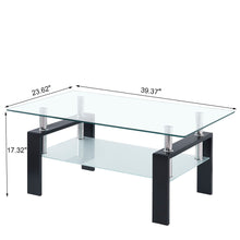 Load image into Gallery viewer, Luxury Modern Tempered Glass Coffee Table With 2 Layers
