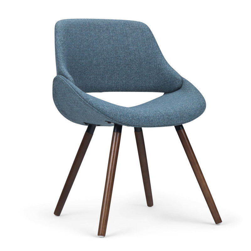 Solid Wood Dining Parsons Chair - Blue / Natural