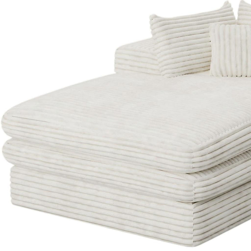 Corduroy Lounge Chair (724083) - White