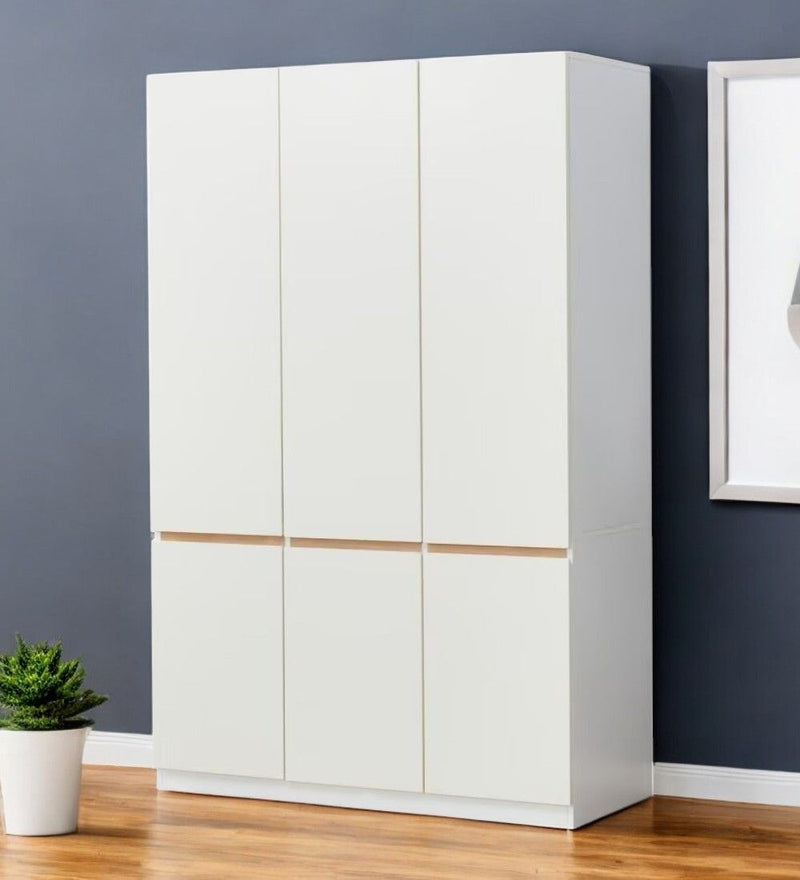 74" Six Door Combo Dresser - White