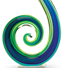 Load image into Gallery viewer, Murano Modern Abstract Tabletop Sculpture (376113) - Blue / Green
