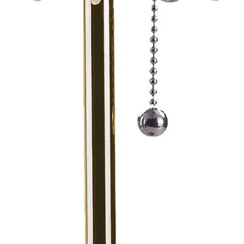Metal Bedside Table Lamp With Clear Drum Shade - Gold