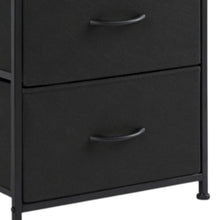 Load image into Gallery viewer, Fabric Metal And Wood Two Drawer Dresser - Black
