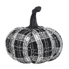 Load image into Gallery viewer, Light Plaid Pumpkin, For Holiday Halloween Decor - Black / White
