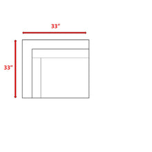 Load image into Gallery viewer, Outdoor 33&quot; Wide Corner Wedge With Cushions - Beige / Brown
