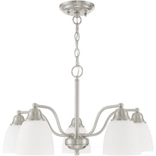 Load image into Gallery viewer, 13" Five Light Dimmable Chandelier With Shades - Nickel
