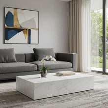 Load image into Gallery viewer, Genuine Marble Block Coffee Table (714506) - White
